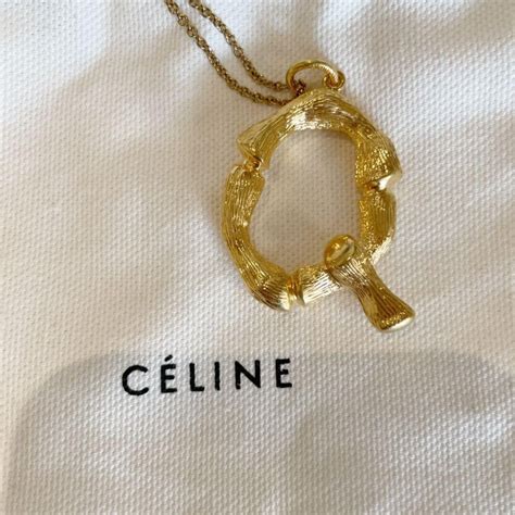 celine necklace letter small|celine letter necklace buy online.